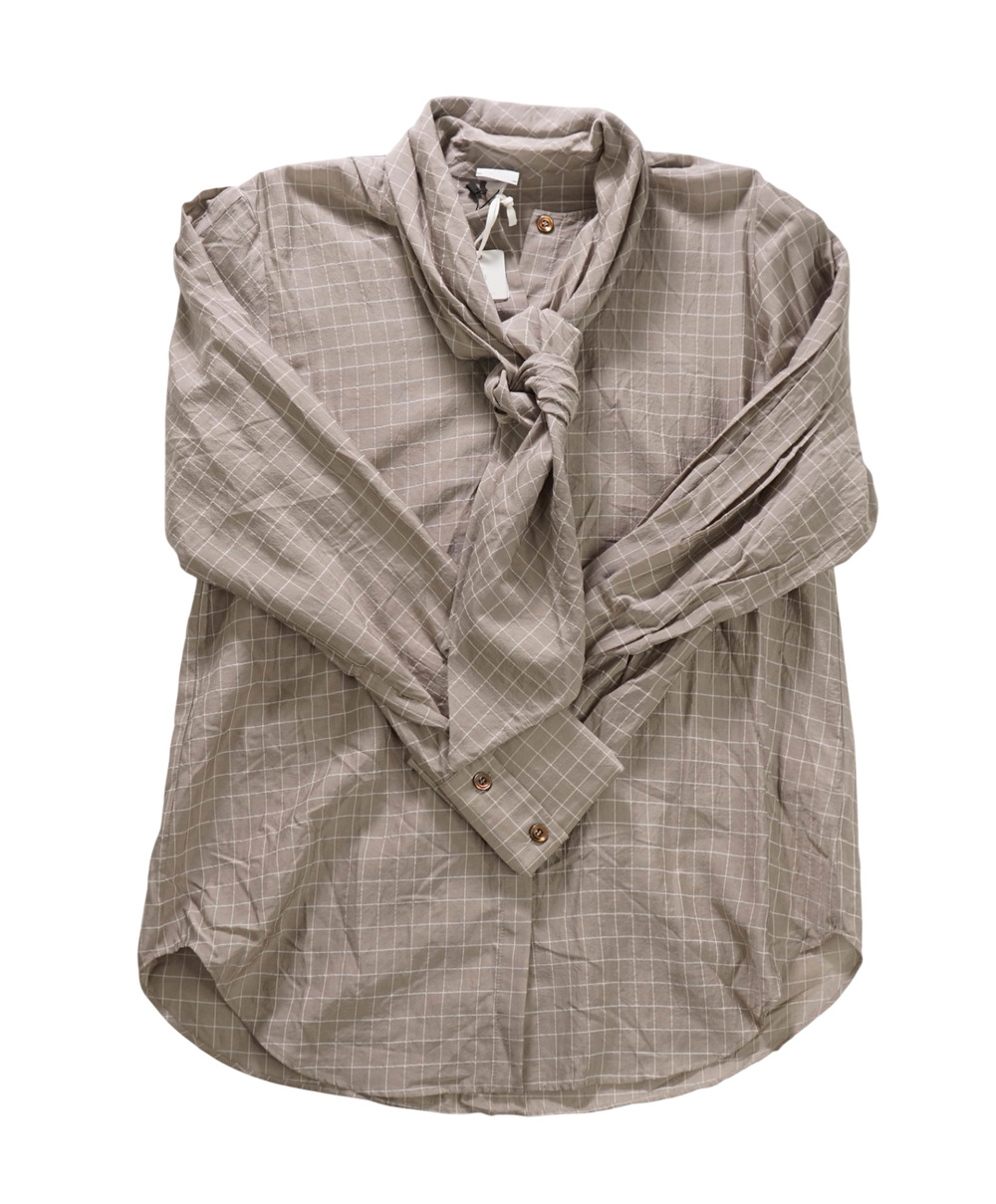$495 ELEVENTY - Gray Spandex/Silk/Cotton Shirt - 2 US